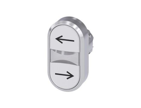 Przycisk podwójny 22mm metal biały/biały strzałki lewo/prawo przyciski płaskie z samopowrotem SIRIUS ACT 3SU1050-3AB66-0AM0