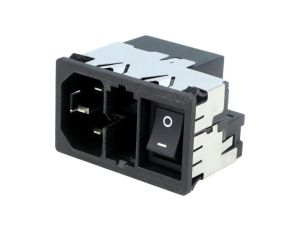 Złącze zasilające AC gniazdo męskie 4A 250VAC IEC 60320 KMF KMF1.1141.11