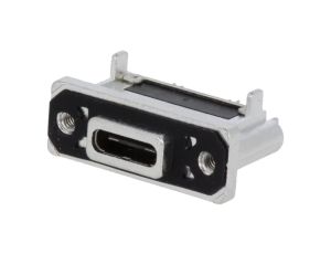 Gniazdo USB C THT -PIN 24 proste IP67 złocony 5A UNC 2-56 MUSBR-M5C1-30