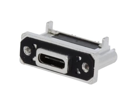 MUSBR-M5C1-30 Gniazdo USB C THT PIN 24 proste IP67 złocony 5A UNC 2-56