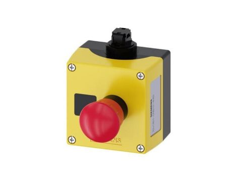 Kaseta z przyciskiem bezpieczeństwa z komunikacją ASI przez obrót żółta IP69k SIRIUS ACT 3SU1801-0NB10-4HB2