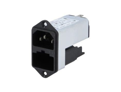 4303.5004Złącze zasilające AC gniazdo męskie 6A 250VAC IEC 60320 KFC