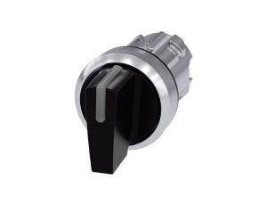 Przełącznik piórkowy 3 pozycyjny 22mm z samopowrotem możl podświetlenie czarny metal SIRIUS ACT 3SU1052-2BM10-0AA0