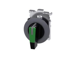 Napęd przełącznika 30mm 3poz dł pióro z samopowrotem czarny-zielony możliwe podświetlenie metal SIRIUS ACT 3SU1062-2EM40-0AA0