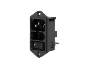 Złącze zasilające AC gniazdo męskie 10A 250VAC IEC 60320 DD11.0111.1110