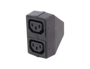 Złącze zasilające AC rozgałęźnik męskie,żeńskie x2 10A 4741.0000