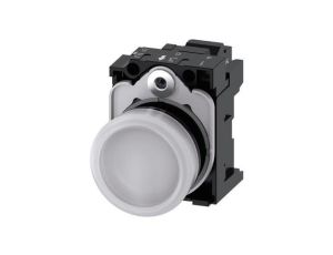 Lampka sygnalizacyjna kompletna 22mm biała LED 24V AC-DC tworzywo przył sprężynowe SIRIUS ACT 3SU1102-6AA60-3AA0