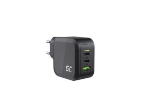 Ładowarka sieciowa Green Cell GC PowerGaN 65W (2x USB-C Power Delivery, 1x USB-A kompatybilne z Quick Charge 3.0)