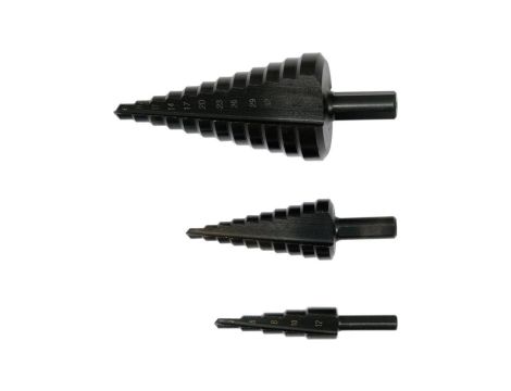 ZESTAW WIERTEŁ STOPNIOWYCH 3SZT.