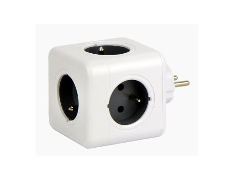 AURA line CUBE kostka rozgałęźnik rozdzielacz 5 gniazd 3680W