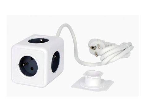 AURA line CUBE przedłużacz rozgałęźnik 5 gniazd przewód 1,5m 16A/3680W