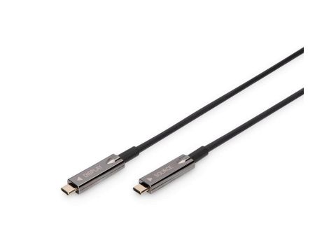 Kabel połączeniowy hybrydowy AOC USB 3.1 Typ C/USB Typ C 4K 60Hz 10m AK-330160-100-S