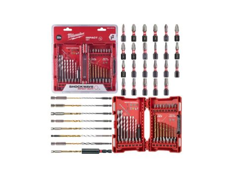 Zestaw wierteł uniwersalnych i bitów udarowych 39szt. Shockwave Impact Duty Milwaukee