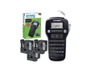 Drukarka etykiet DYMO LabelManager 160 dla biura, domu, instalatora (LM 160) S0946320 / 2181011 + 3 taśmy DYMO D1 12mm