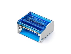 Czterobiegunowy modułowy blok rozdzielczy 4x(7x6mm2 2x25mm2 2x35mm2) na szynę TS35 ShNK 4x11 85143002