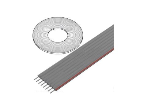 DS1057-08A282R-76.5 Przewód: wstążkowy 1,27mm linka Cu nieekranowany PVC szary