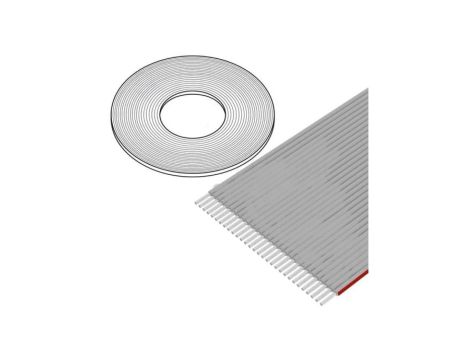 DS1057-01-30A282R-30.5 Przewód: wstążkowy 1mm linka Cu nieekranowany PVC szary 30,5m