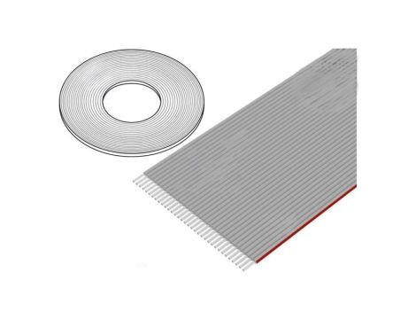 DS1057-01-34A282R-30.5 Przewód: wstążkowy 1mm linka Cu nieekranowany PVC szary 30,5m