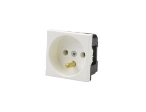 Gniazdo modułowe 1x2P+Z białe bez blokady JL-01-G22-1