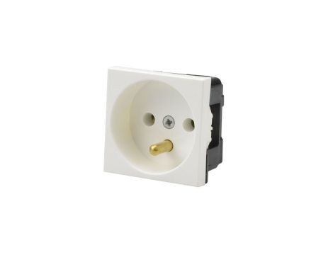 Gniazdo modułowe 1x2P+Z białe bez blokady JL-01-G22-1