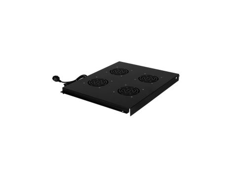 Panel 4x wentylator RACK 19 do szaf 600x800 podsufitowy czarny 420x545mm NEKU FLR