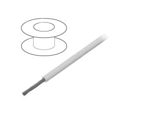 Przewód na rolce 30,5m linka Cu 24AWG PVC biały 1kV 1550 WH005