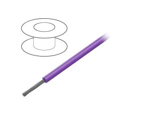 1551-VI005 Przewód na rolce 30,5m linka Cu 22AWG PVC fioletowy 1kV