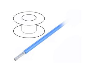 Przewód na rolce 30,5m linka Cu 30AWG PVC niebieski 300V 3047 BL005