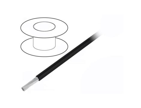 1854/19-BK005 Przewód na rolce 30,5m linka Cu 24AWG PVC czarny 600V