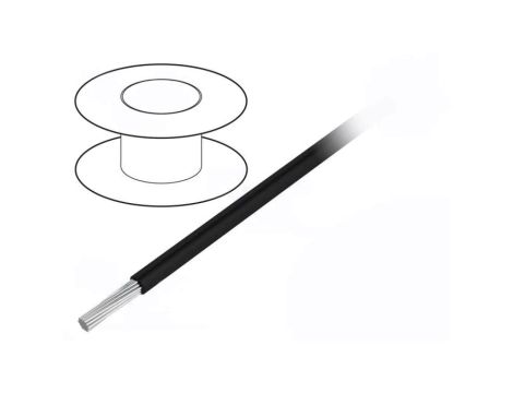 3047-BK005 Przewód na rolce 30,5m linka Cu 30AWG PVC czarny 300V