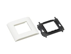 Ramka montażowa + support 2M 45x45 biała na moduły Mediabox
