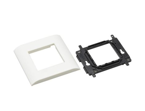 Ramka montażowa + support 2M 45x45 biała na moduły Mediabox