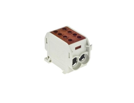 Blok rozdzielczy 1-torowy Al/Cu 1x70/2x50 brązowy E.4163/BR