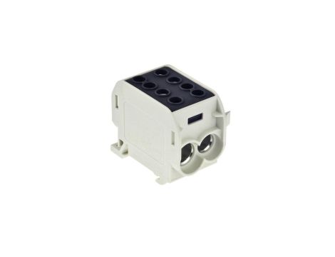 Blok rozdzielczy 1-torowy Al/Cu 1x70/2x50 czarny E.4163/CZ