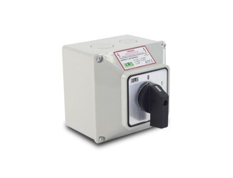 Łącznik krzywkowy 0-1 25A 3P w obudowie IP65 / LW25 0-1 3P OB