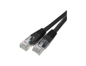 Patchcord UTP kat.5e kabel sieciowy LAN 2x RJ45 linka czarny 2m