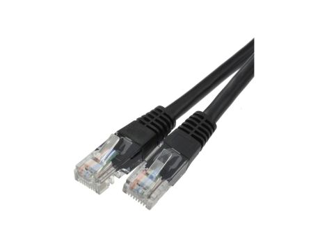 Patchcord UTP kat.5e kabel sieciowy LAN 2x RJ45 linka czarny 2m