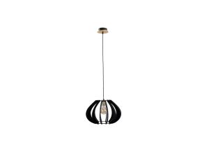 Lampa wisząca nowoczesna drewno 1xE27 GEMMA GOLD
