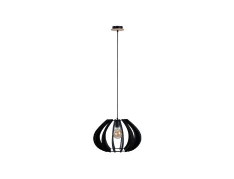 Lampa wisząca nowoczesna drewno 1xE27 NORA BLACK