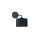 Kinkiet nowoczesny abażur 1xE27 FLOW BLACK