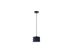 Lampa wisząca nowoczesna abażur 1xE27 FLOW BLACK