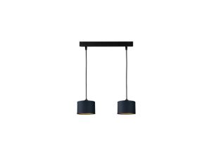 Lampa wisząca nowoczesna abażur 2xE27 FLOW BLACK