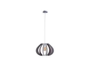 Lampa wisząca nowoczesna drewno 1xE27 NORA GREY