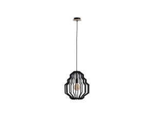 Lampa wisząca nowoczesna drewno 1xE27 RUFO BLACK