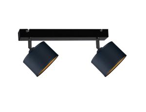 Spot nowoczesny abażur 2xE27 FLOW BLACK