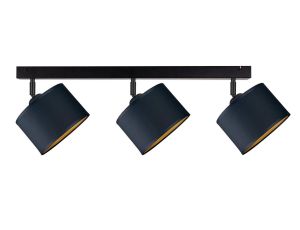 Spot nowoczesny abażur 3xE27 FLOW BLACK