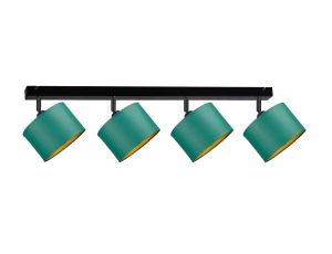 Spot nowoczesny abażur 4xE27 FLOW GREEN