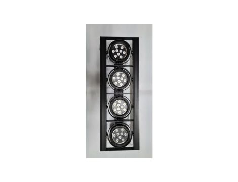 Oprawa zwieszana prostokątna czarna 40W/830 4xAR111 LED Flash 1S RELCO
