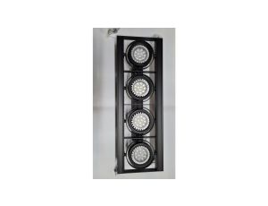 Oprawa zwieszana prostokątna czarna 4xAR111 40W/840 LED Flash 1S RELCO