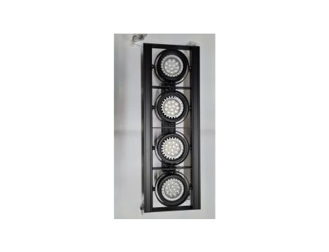 Oprawa zwieszana prostokątna czarna 4xAR111 40W/840 LED Flash 1S RELCO